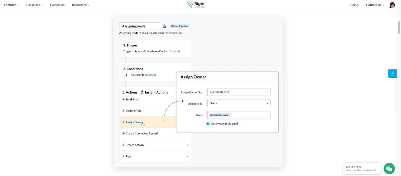 Use Zoho Bigin to Turn Spreadsheets into a Sales Pipeline That Closes Deals 4 Zoho Bigin task automation
