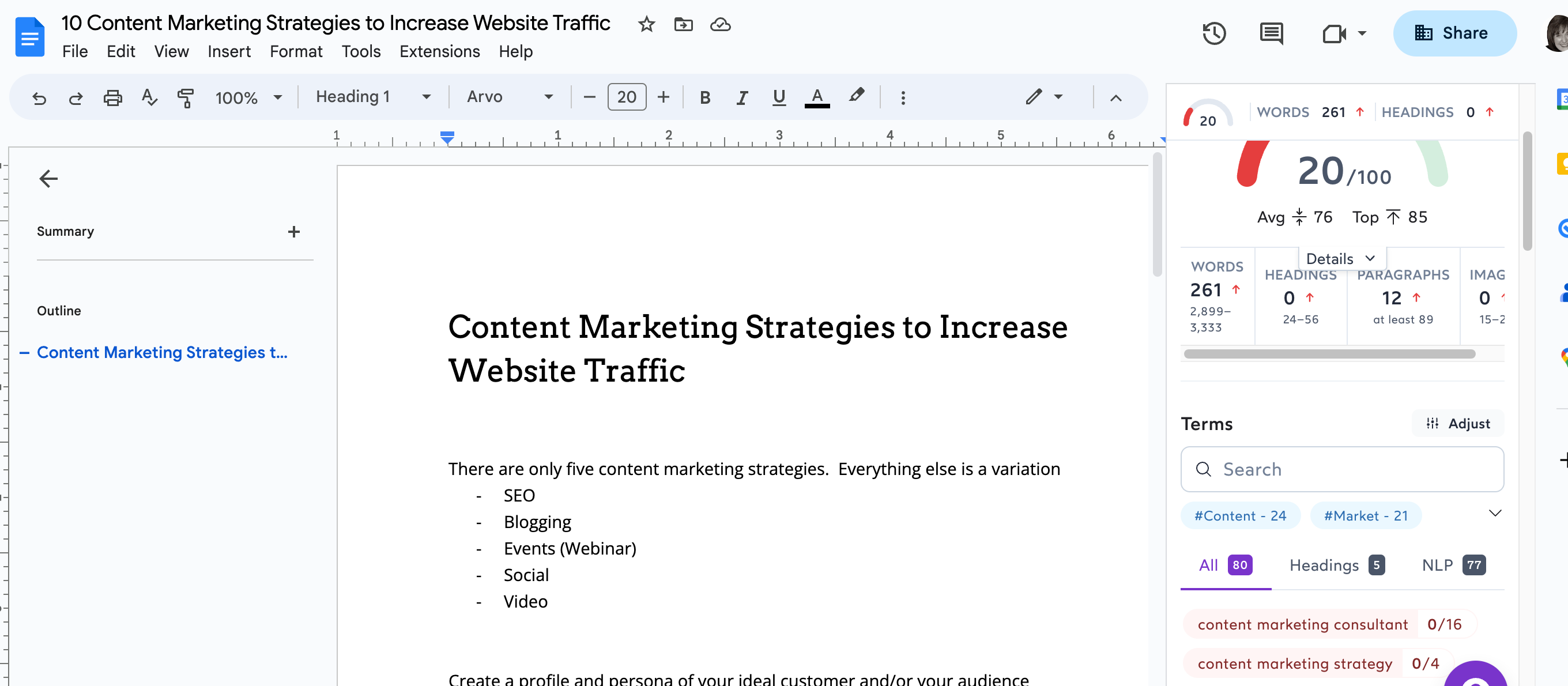SurferSEO vs. ContentAtScale: Who Wins the AI Blog Writing Battle? 9 SurferSEO integration with Google Docs